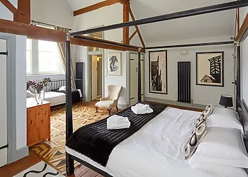 A great room with eclectic style