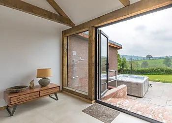 Outstanding country side views from the hot tub