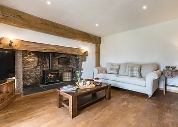 Cosy  lounge with wood burner 