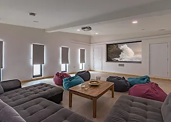 Large comfortable seating in the cinema room 