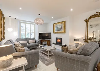 Lounge adorned with beautiful furnishings