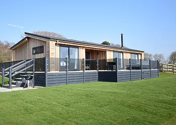 Views towards this amazing luxurious lodge with private hot tub