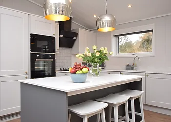 The bespoke well-equipped kitchen