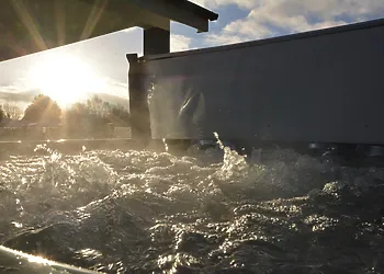 Enjoy the morning sun from your own private hot tub