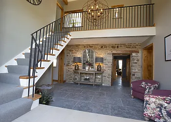 The sweeping staircase