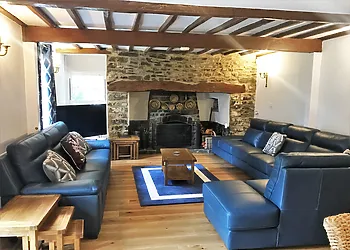 Relax in front of the open log fire