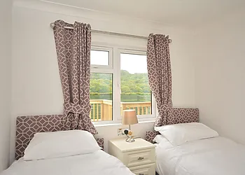 Twin room with countryside views