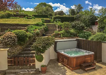 Relax in the hot tub