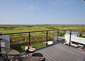 And relax - balcony views across Northam Burrows to the sea
