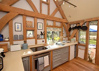 Access to the decking from the kitchen and lounge