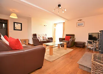 Spacious lounge with added woodburner for cosy winter nights