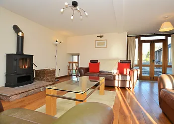 Natural lights floods in the lounge area