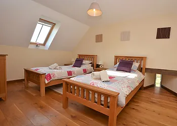 Spacious twin bedroom