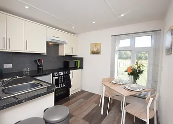 The well-equipped kitchen/diner with views to enjoy whilst dining