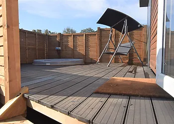 The private decking on which to relax
