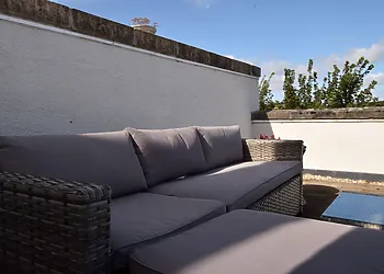 Relax on the comfy seating and admire the views