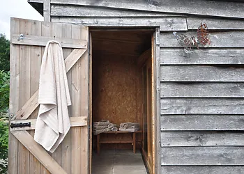 Enjoy the sauna after a day of walking