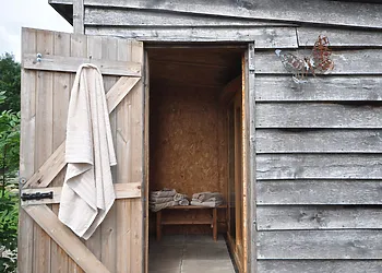 The sauna is perfect after a day walking