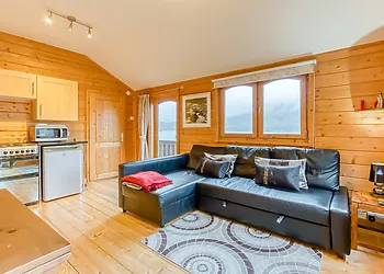 Relax in the open-plan area and admire the views