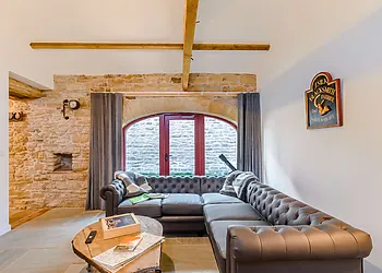 Enjoy cosy nights in on the large corner sofa