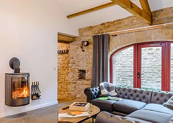 Watch a movie by the fire