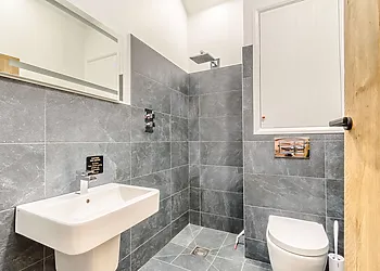 Shower room with rainfall shower 