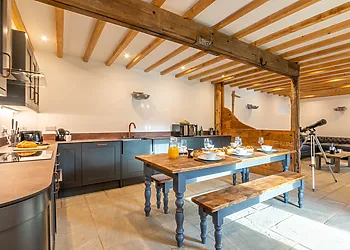 Enjoy breakfast in this stunning kitchen