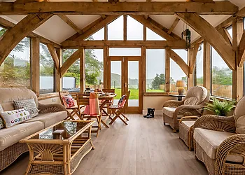 The stunning oak framed conservatory with your very own private hot tub