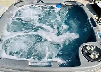 Enjoy a relaxing soak in the hot tub