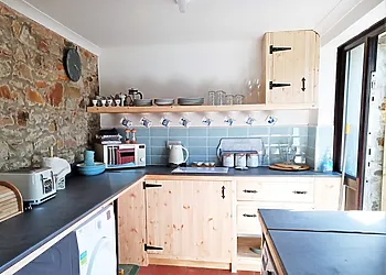 Open the door to the yard that leads you to your private enclosure to the hot tub