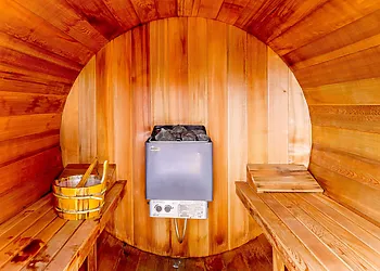 Beautiful wooden sauna