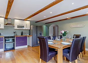 Large, well equipped kitchen 