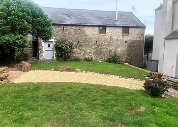 Rear view of the property indicating the position of the upstairs living area in