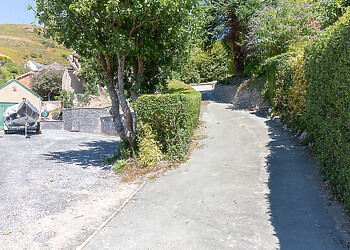 Driveway and gravelled parking area