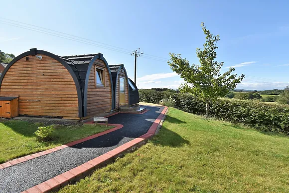 Tawny Pod glamping accommodation in Shropshire Hills