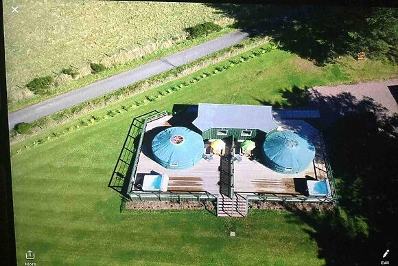 Green Yurt with Hot Tub
