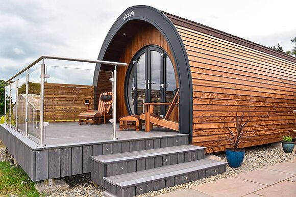 Derecroft Glamping Luxury Lodgepods with Jacuzzi Hot Tub