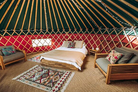 Moss Yurt At Bachilton Farm