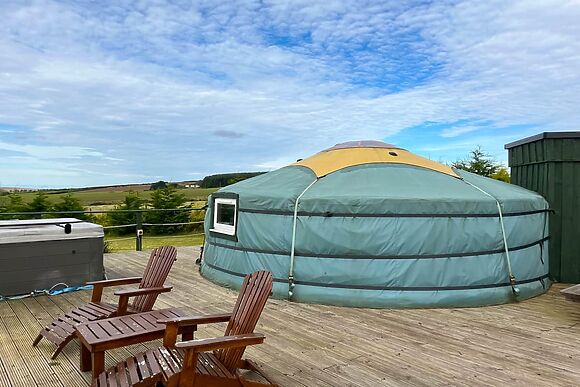Orange Yurt At Clochforbie Yurts
