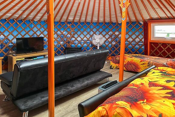 Orange Yurt At Clochforbie Yurts
