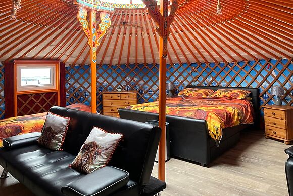 Orange Yurt At Clochforbie Yurts