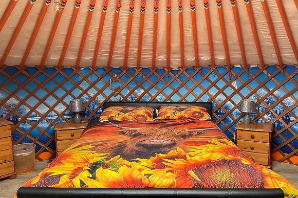 Orange Yurt At Clochforbie Yurts