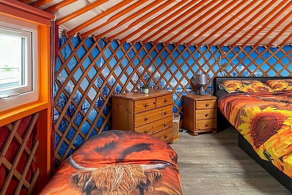 Orange Yurt At Clochforbie Yurts
