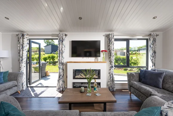 Juniper Lodge at 28 Roadford Lake Lodges