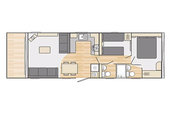 Silver 2 Bed (Pet) - Aber Bay Holiday Park, Clarach 