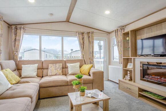 Gold Premium Caravan with parking & decking, Gold Premium 3 slps 8 parking, decking, sea view, Gold Premium Caravan with parking & decking P - Challaborough Bay, Nr Bigbury-on-Sea