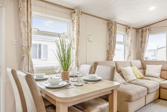 Gold Premium Caravan with parking & decking, Gold Premium 3 slps 8 parking, decking, sea view, Gold Premium Caravan with parking & decking P - Challaborough Bay, Nr Bigbury-on-Sea