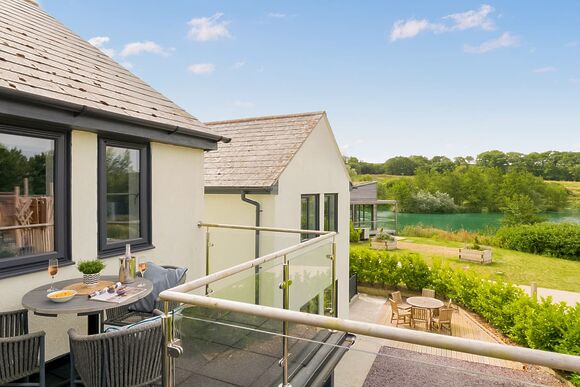 Lake First Floor Apartment Balcony - Clawford Lakes Resort and Spa, Clawton, Nr Holsworthy