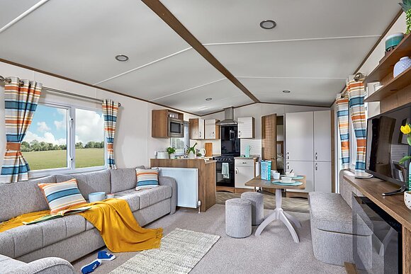 Essential Clover Caravan with Decking (Sleeps 4) - Coldingham Bay Holiday Park, Coldingham, Berwickshire