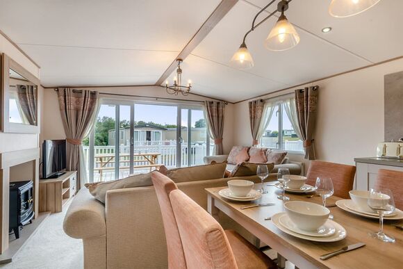 Gold Premium, parking, ensuite, decking & sea view, Gold Premium Caravan with parking, ensuite, decking & sea view P - Crantock Beach, Newquay